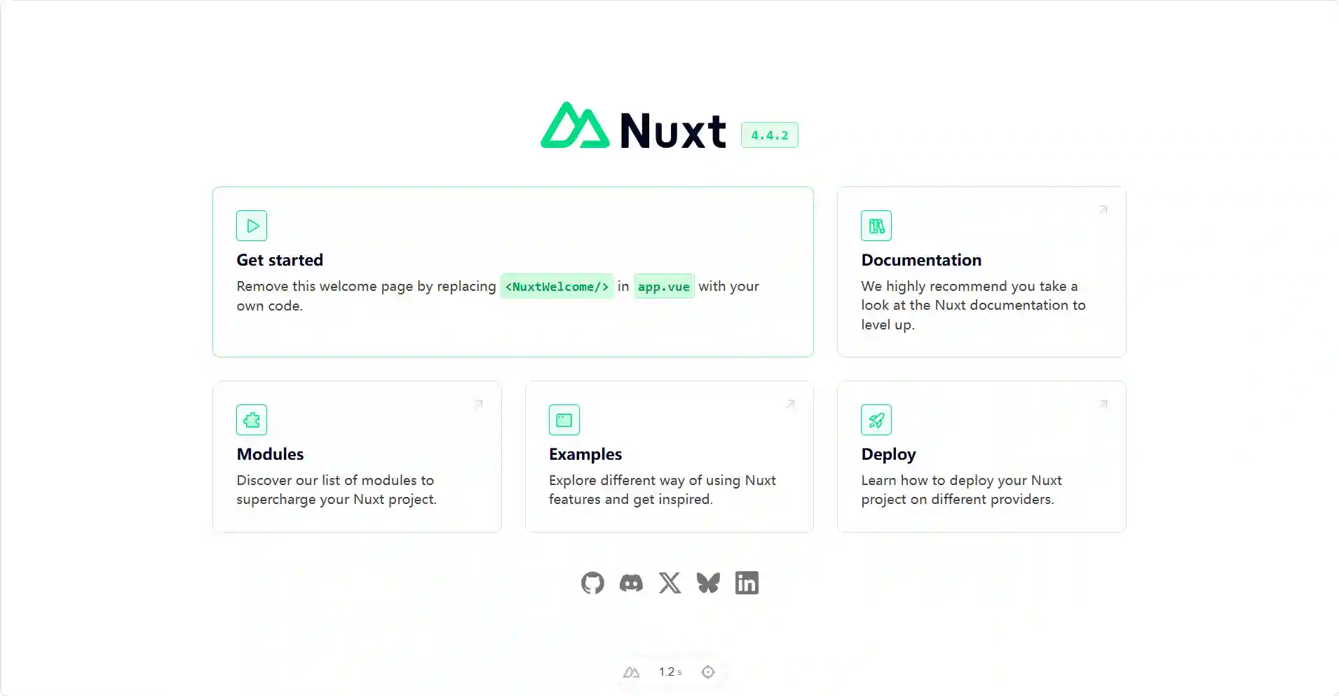 一个全新的Nuxt项目截图